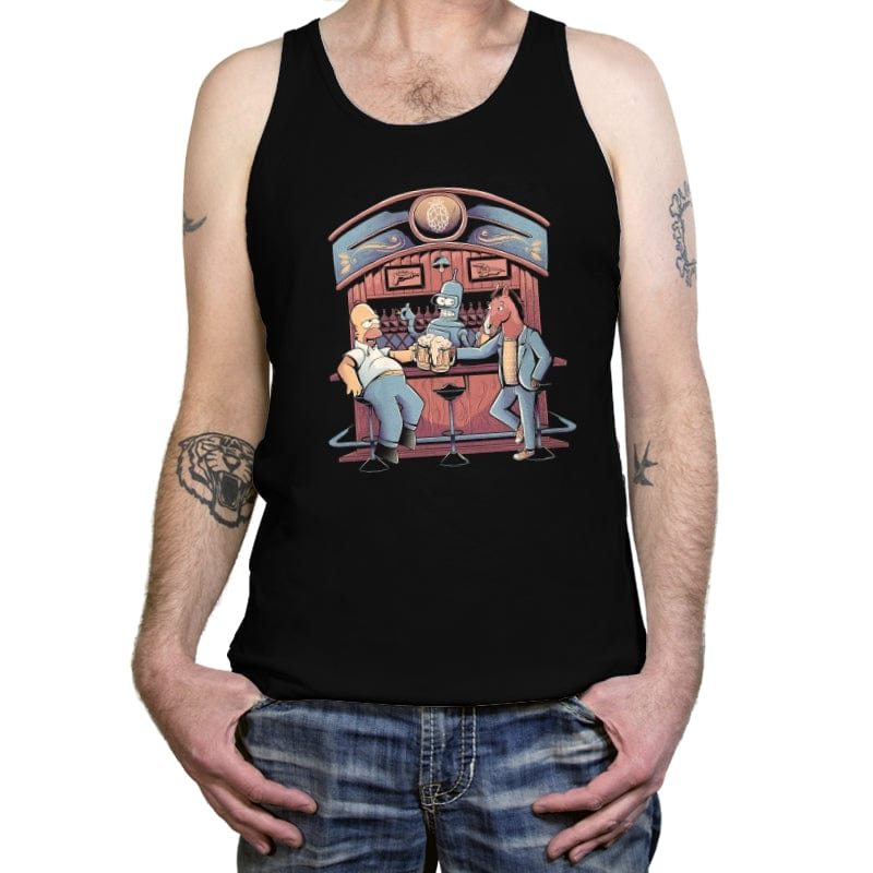 Happy Hour  - Tanktop Tanktop RIPT Apparel X-Small / Black