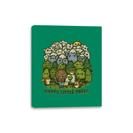 Happy Little Trees - Canvas Wraps Canvas Wraps RIPT Apparel 8x10 / Kelly