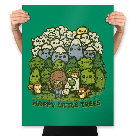 Happy Little Trees - Prints Posters RIPT Apparel 18x24 / Kelly