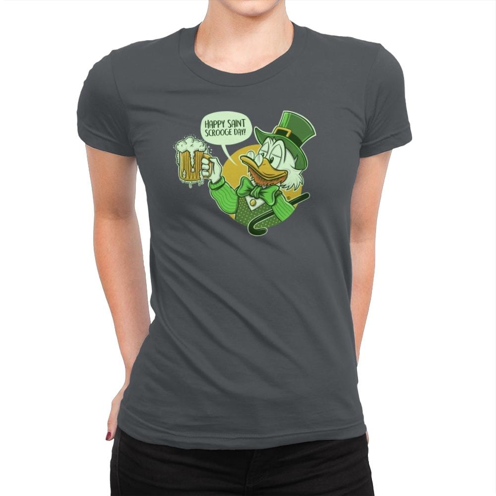 Happy Scrooge Day - St Paddys Day - Womens Premium T-Shirts RIPT Apparel Small / Heavy Metal