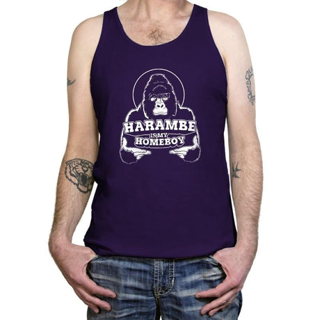 Harambe is my Homeboy Exclusive - Tanktop Tanktop RIPT Apparel X-Small / Team Purple