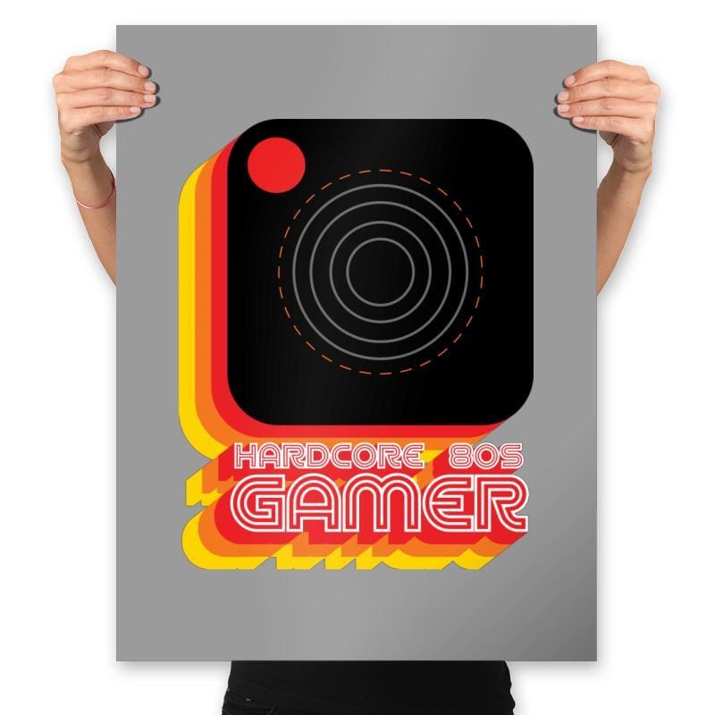 Hardcore Gamer - Prints Posters RIPT Apparel 18x24 / Sport Grey