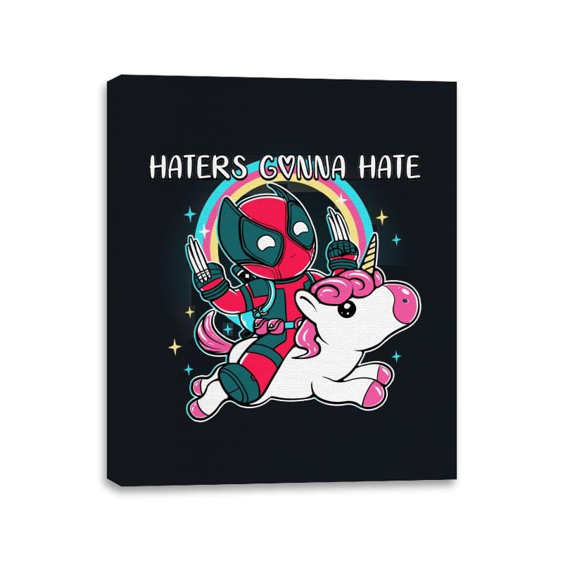 Haters Gonna Hate - Canvas Wraps Canvas Wraps RIPT Apparel 11x14 / Black