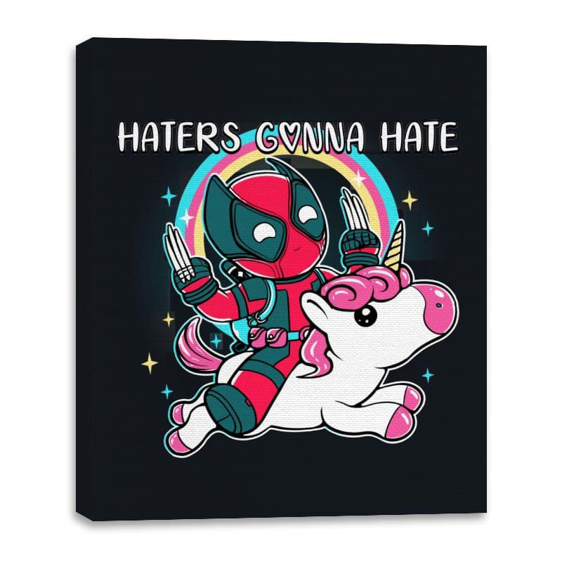 Haters Gonna Hate - Canvas Wraps Canvas Wraps RIPT Apparel 16x20 / Black