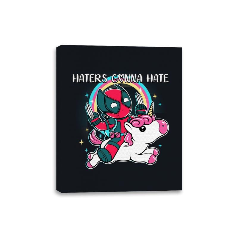 Haters Gonna Hate - Canvas Wraps Canvas Wraps RIPT Apparel 8x10 / Black