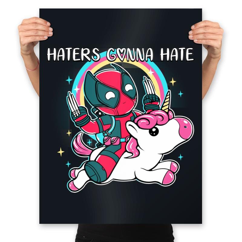 Haters Gonna Hate - Prints Posters RIPT Apparel 18x24 / Black