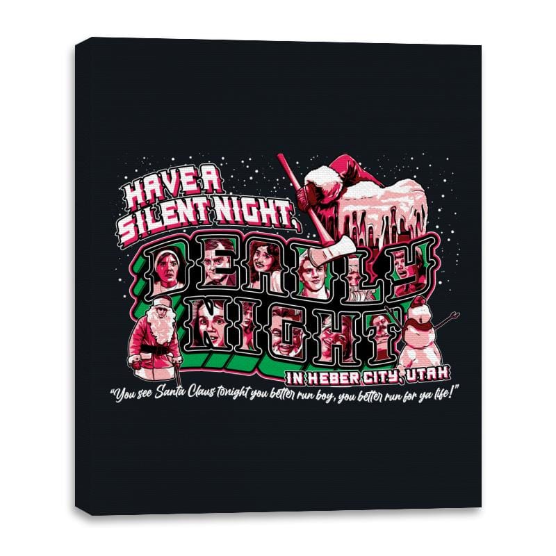 Have a Deadly Night - Canvas Wraps Canvas Wraps RIPT Apparel 16x20 / Black