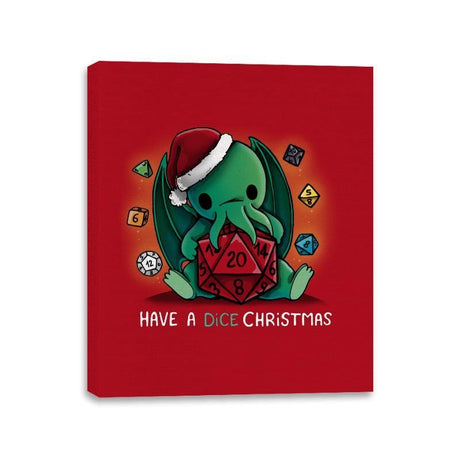 Have a Dice Christmas - Canvas Wraps Canvas Wraps RIPT Apparel 11x14 / Red