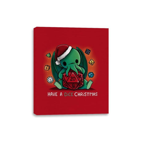 Have a Dice Christmas - Canvas Wraps Canvas Wraps RIPT Apparel 8x10 / Red