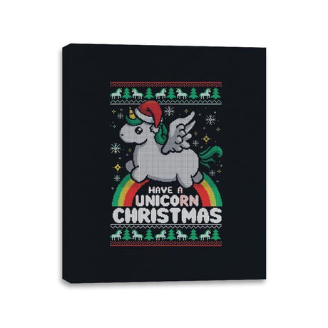 Have a Unicorn Christmas - Canvas Wraps Canvas Wraps RIPT Apparel 11x14 / Black