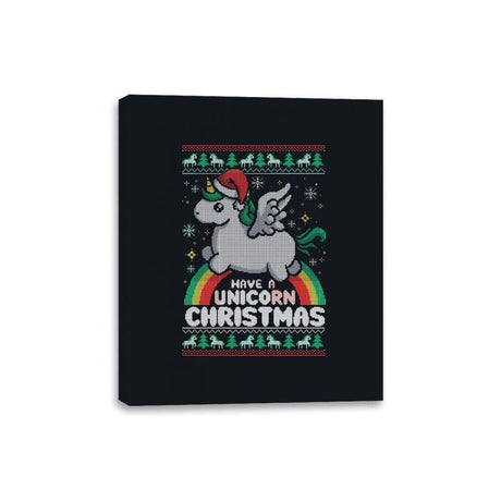 Have a Unicorn Christmas - Canvas Wraps Canvas Wraps RIPT Apparel 8x10 / Black