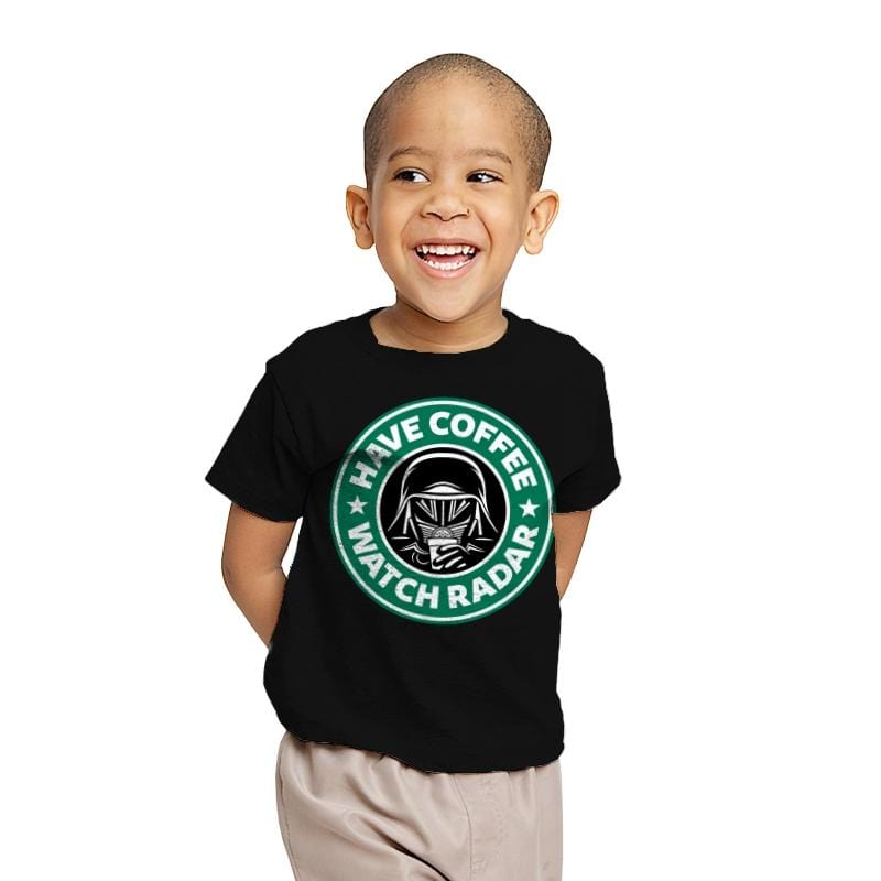 Have Coffee, Watch Radar - Youth T-Shirts RIPT Apparel