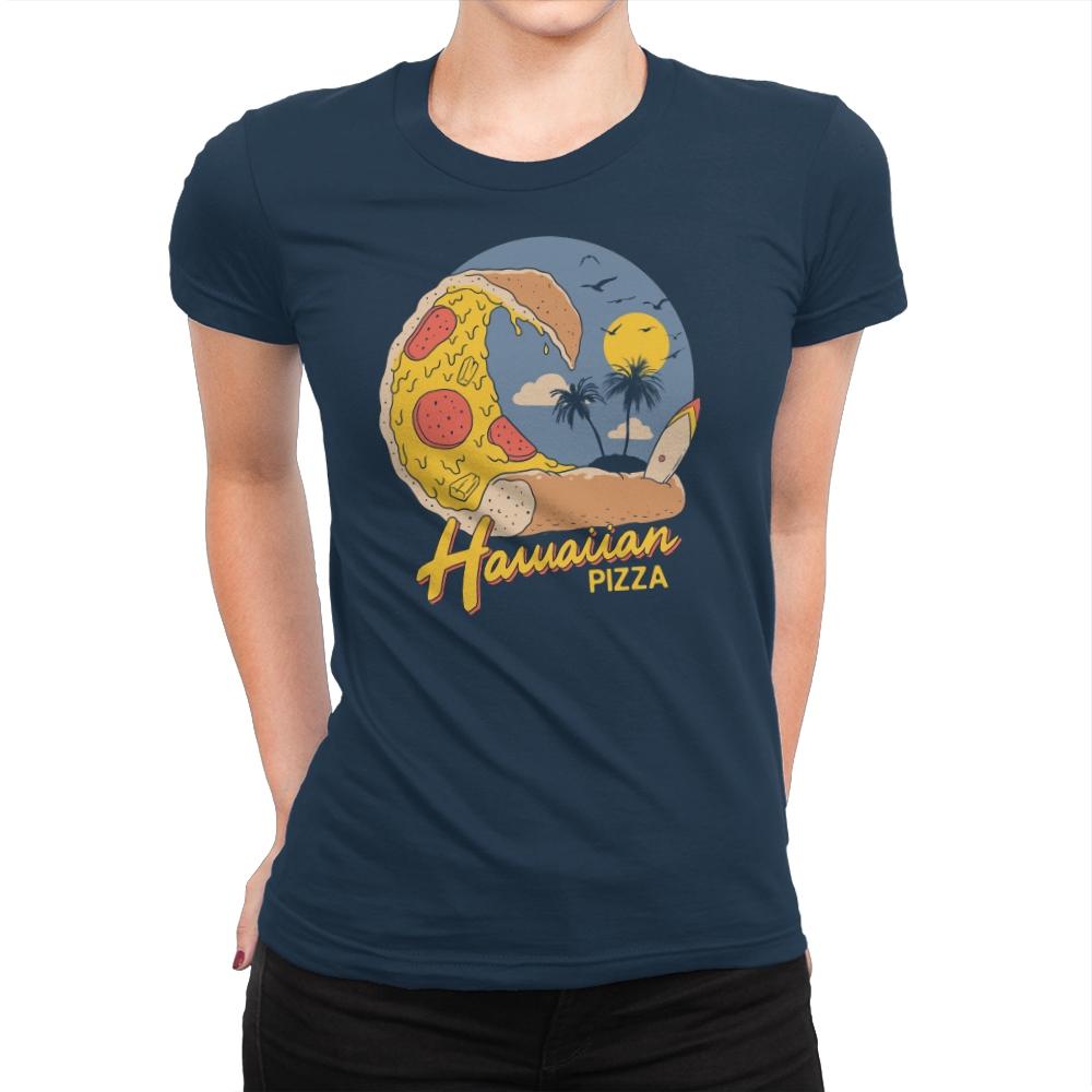 Hawaiian Pizza - Womens Premium T-Shirts RIPT Apparel Small / Midnight Navy