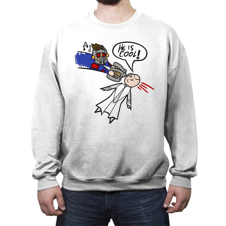 He is Cool - Crew Neck Sweatshirt Crew Neck Sweatshirt RIPT Apparel Small / White