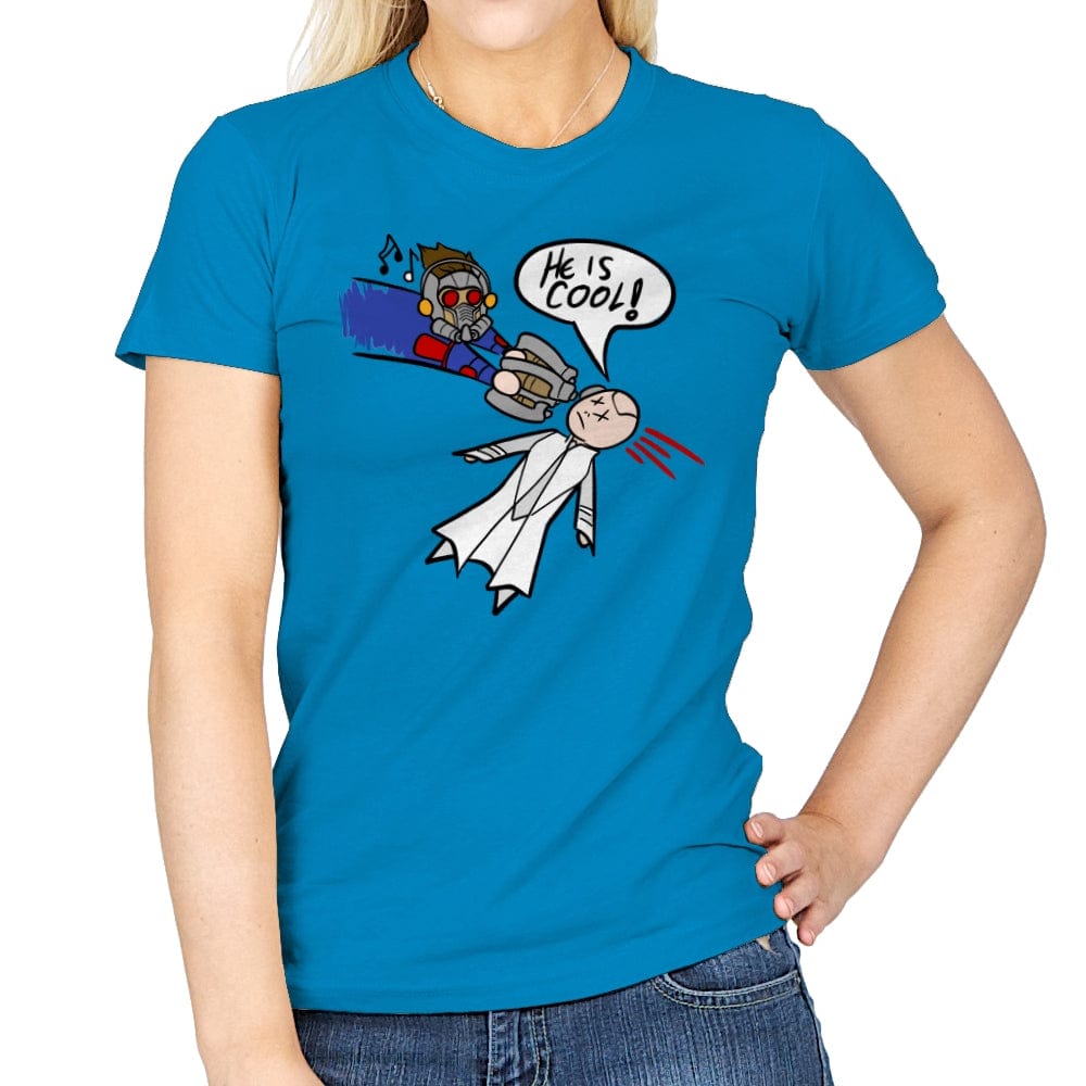 He is Cool - Womens T-Shirts RIPT Apparel Small / Sapphire