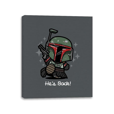 He's Back - Canvas Wraps Canvas Wraps RIPT Apparel 11x14 / Charcoal