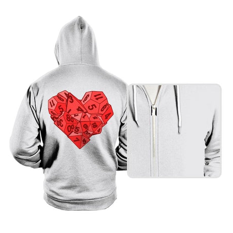 Heart Dice - Hoodies Hoodies RIPT Apparel Small / White