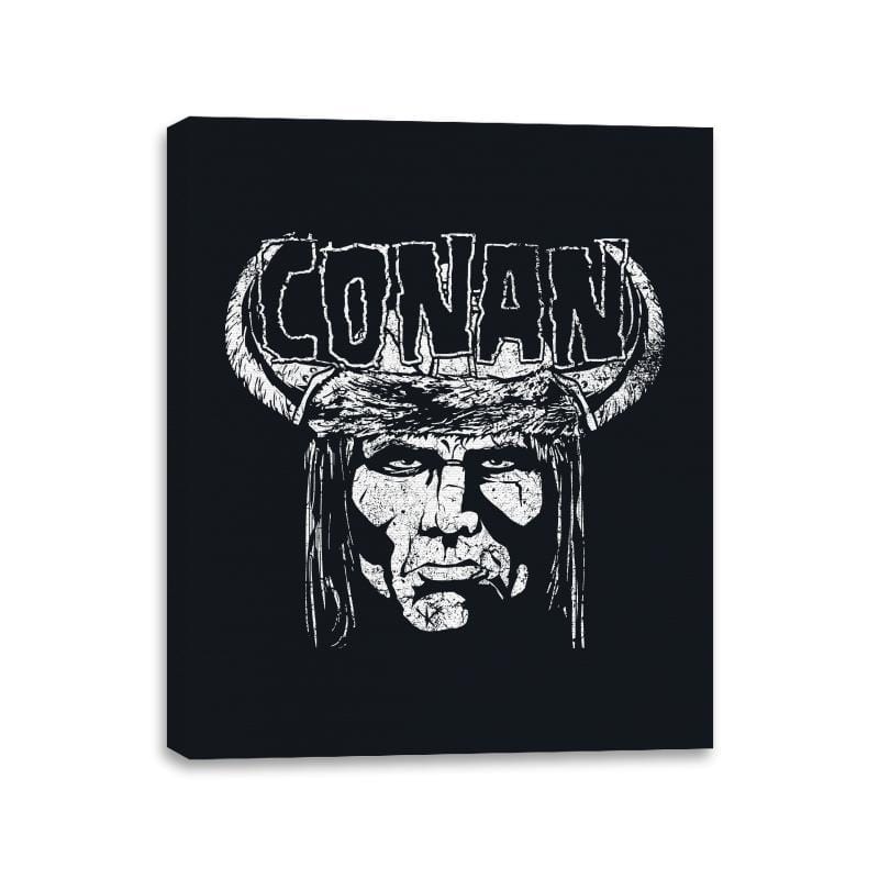 Heavy Metal Barbarian - Canvas Wraps Canvas Wraps RIPT Apparel 11x14 / Black