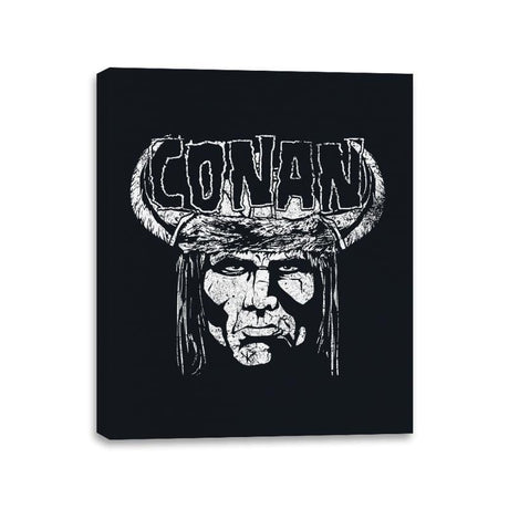 Heavy Metal Barbarian - Canvas Wraps Canvas Wraps RIPT Apparel 11x14 / Black