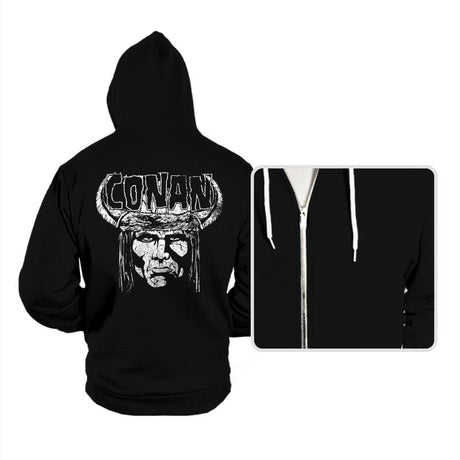 Heavy Metal Barbarian - Hoodies Hoodies RIPT Apparel Small / Black