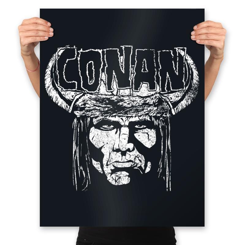 Heavy Metal Barbarian - Prints Posters RIPT Apparel 18x24 / Black