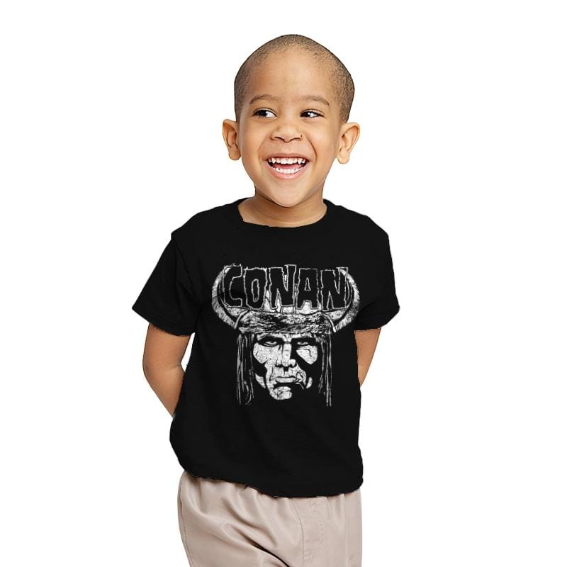 Heavy Metal Barbarian - Youth T-Shirts RIPT Apparel X-small / Black