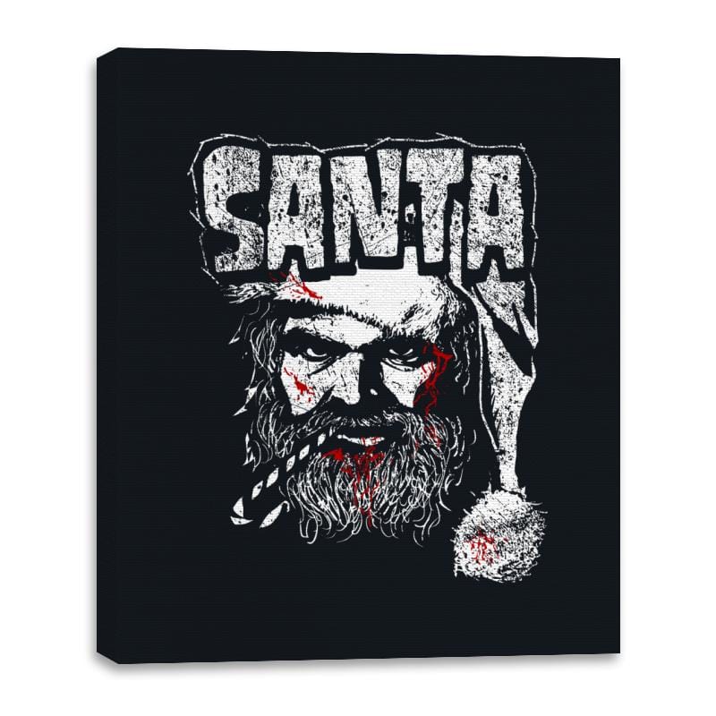 Heavy Metal Claus - Canvas Wraps Canvas Wraps RIPT Apparel 16x20 / Black