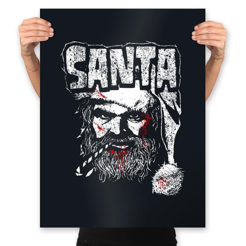 Heavy Metal Claus - Prints Posters RIPT Apparel 18x24 / Black