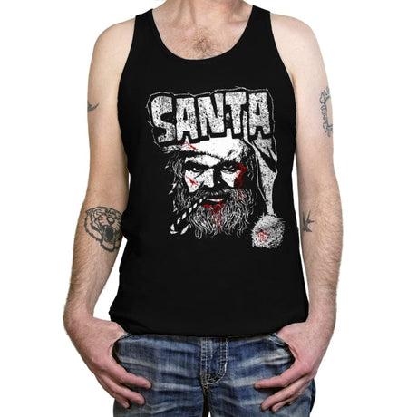 Heavy Metal Claus - Tanktop Tanktop RIPT Apparel X-Small / Black