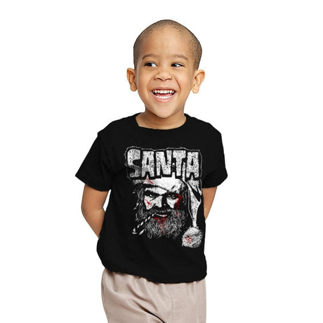 Heavy Metal Claus - Youth T-Shirts RIPT Apparel X-small / Black