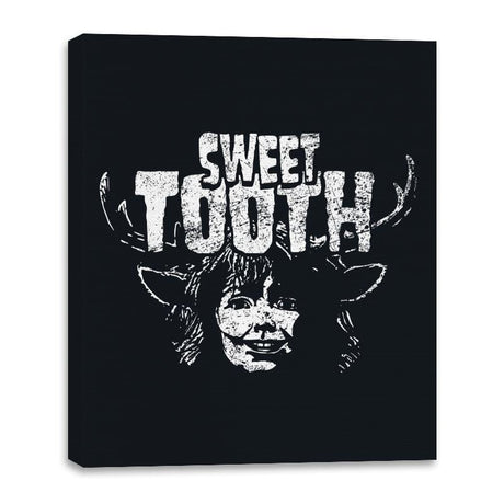 Heavy Metal Deer Boy - Canvas Wraps Canvas Wraps RIPT Apparel 16x20 / Black