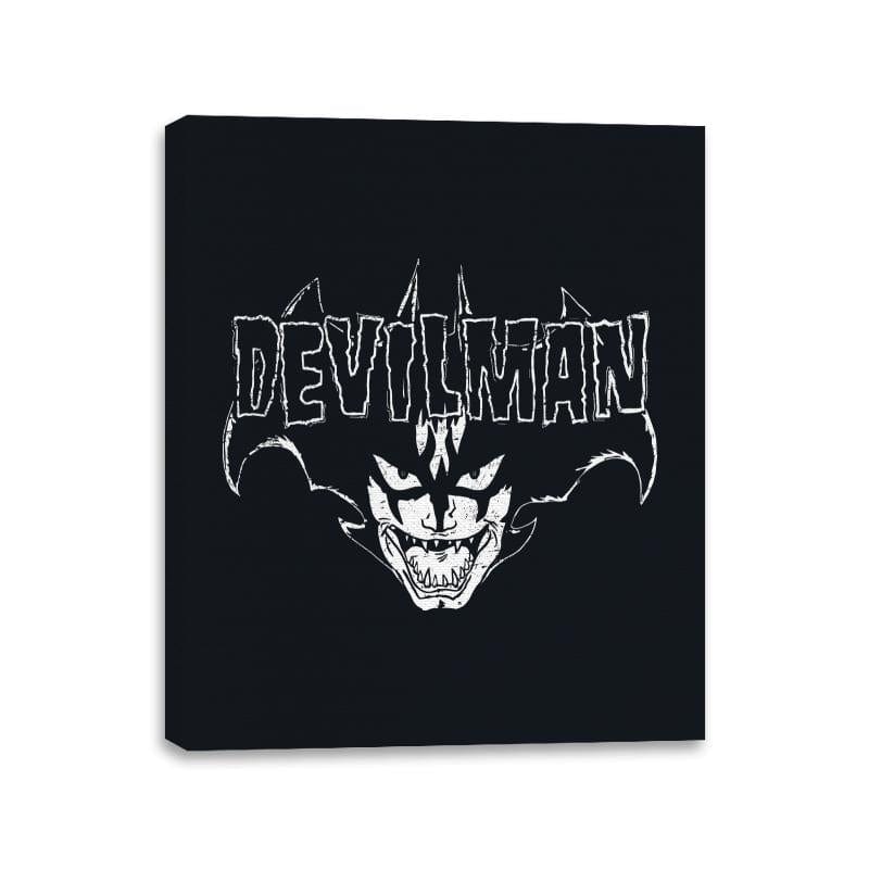 Heavy Metal Demon Man - Canvas Wraps Canvas Wraps RIPT Apparel 11x14 / Black