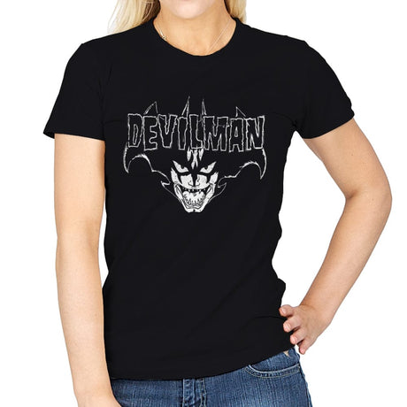 Heavy Metal Demon Man - Womens T-Shirts RIPT Apparel Small / Black