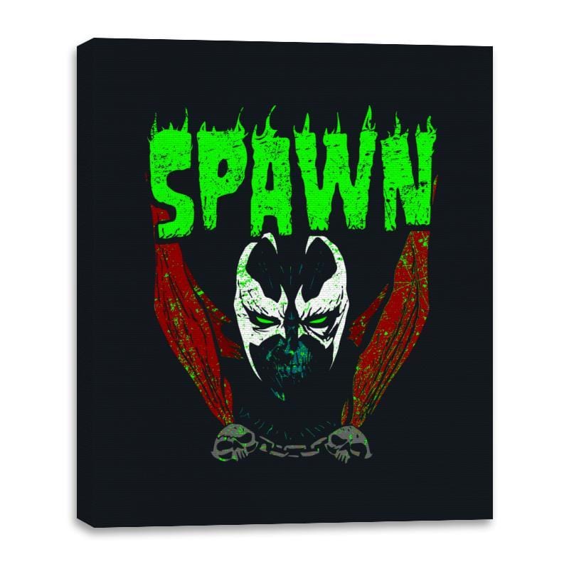 Heavy Metal Fire - Canvas Wraps Canvas Wraps RIPT Apparel 16x20 / Black