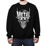 Heavy Metal Laughing-Bat - Crew Neck Sweatshirt Crew Neck Sweatshirt RIPT Apparel