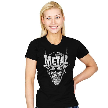 Heavy Metal Laughing-Bat - Womens T-Shirts RIPT Apparel Small / Black