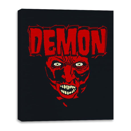 Heavy Metal Lipstick Demon - Canvas Wraps Canvas Wraps RIPT Apparel 16x20 / Black