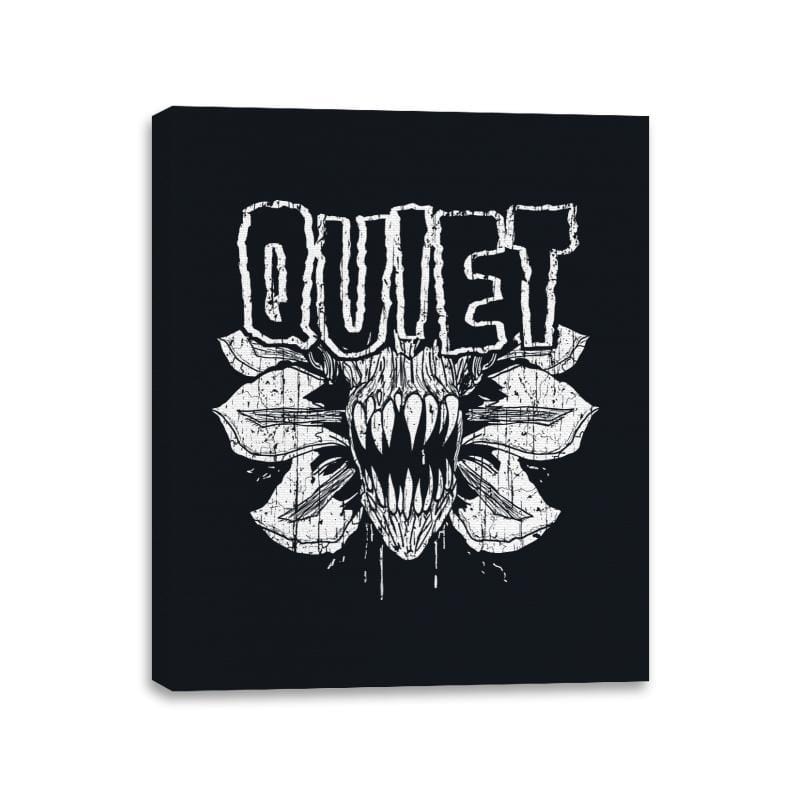 Heavy Metal Quiet - Canvas Wraps Canvas Wraps RIPT Apparel 11x14 / Black