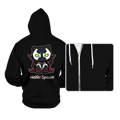 Hell-o Spawn - Hoodies Hoodies RIPT Apparel Small / Black