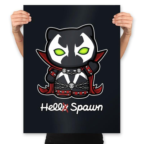 Hell-o Spawn - Prints Posters RIPT Apparel 18x24 / Black