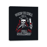 Hell's Graduate - Canvas Wraps Canvas Wraps RIPT Apparel 11x14 / Black