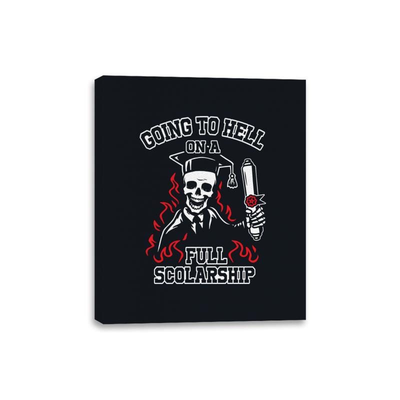 Hell's Graduate - Canvas Wraps Canvas Wraps RIPT Apparel 8x10 / Black