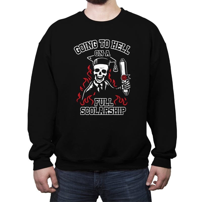 Hell's Graduate - Crew Neck Sweatshirt Crew Neck Sweatshirt RIPT Apparel Small / Black