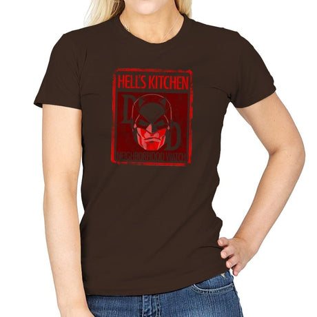 Hell's Kitchen Neighborhood Watch Exclusive - Womens T-Shirts RIPT Apparel Small / Dark Chocolate