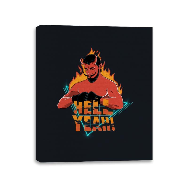 Hell Yeah - Canvas Wraps Canvas Wraps RIPT Apparel 11x14 / Black