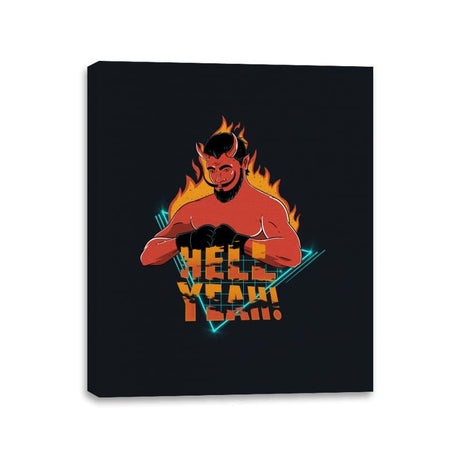 Hell Yeah - Canvas Wraps Canvas Wraps RIPT Apparel 11x14 / Black