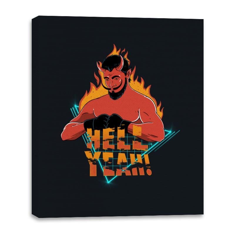 Hell Yeah - Canvas Wraps Canvas Wraps RIPT Apparel 16x20 / Black