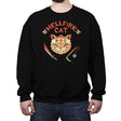 Hellfire Cat Meowster - Crew Neck Sweatshirt Crew Neck Sweatshirt RIPT Apparel Small / Black