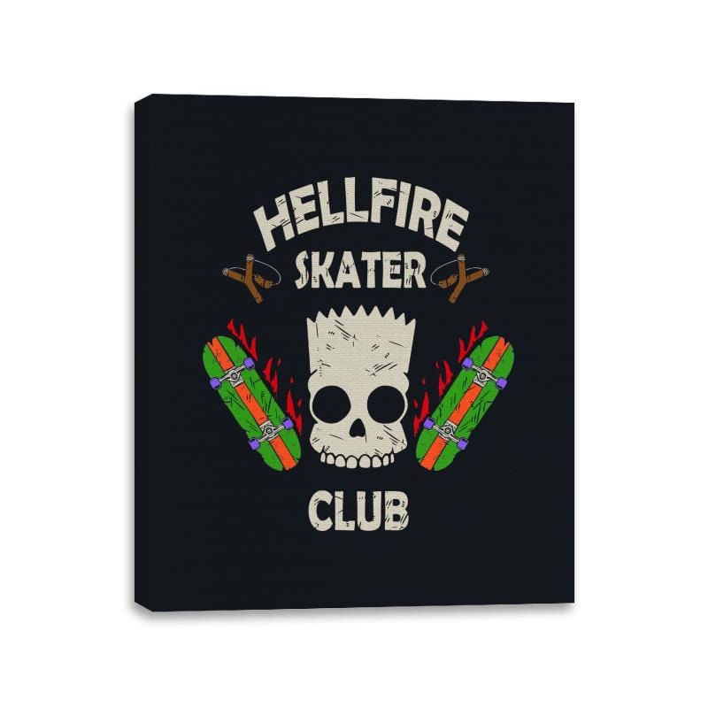 Hellfire Skater Club - Canvas Wraps Canvas Wraps RIPT Apparel 11x14 / Black