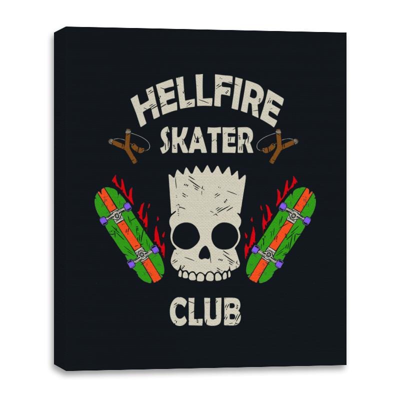 Hellfire Skater Club - Canvas Wraps Canvas Wraps RIPT Apparel 16x20 / Black